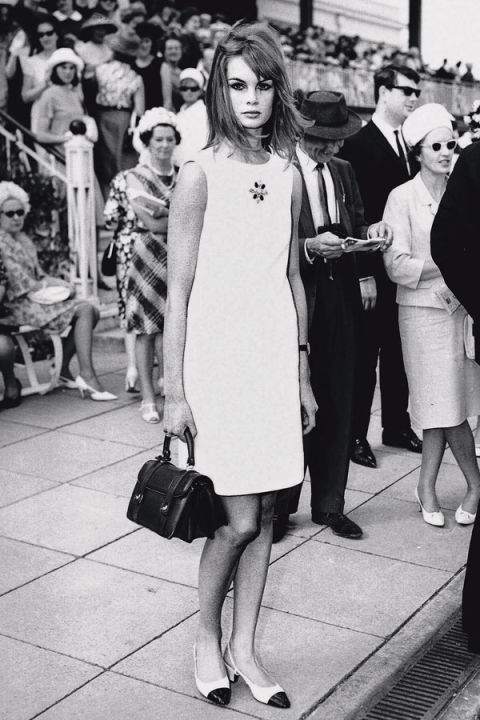 Jean Shrimpton white dress